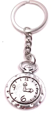 Produktbild von Onwomania Schlüsselanhänger Uhr Einfach Uhrzeit Wand Metall Anhänger Charm