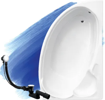 Produktbild von BADLAND Eckbadewanne Badewanne Finezja RECHTS 170x110 mit Ablaufgarnitur und Füßen GRATIS ohne Verkleidung