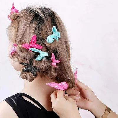 Produktbild von Hitzefreie Lockenwickler für die Nacht, weiche Schaumstoffwickler für natürliche Wellen, komfortable Lockenwickler über Nacht, DIY-Lockenwerkzeug für Frauen (Rosa)