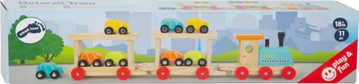 Produktbild von Small Foot - Houten Trein Transporter met Auto's, 11dlg.
