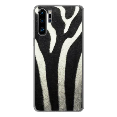 Produktbild von MuchoWow® Handyhülle Schutzhülle Hülle für Huawei P30 Pro Tiermuster - Zebra - Schwarz - Weiß Silikon Softcase Handy Hülle - Schutzdeckel