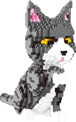 Produktbild von 16038 - Graue Katze (Balody) Klemmbausteine