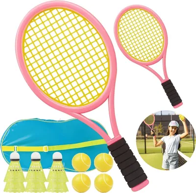 Produktbild von Set aus 2 Tennisschlägern für Kinder, inklusive Tasche und Bällen
