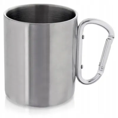Produktbild von Orion Edelstahl Reisebecher 350ml Doppelwandig Karabiner