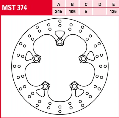 Produktbild von TRW Bremsscheibe Allround starr MST374 FZ6 RJ14