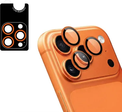 Immagine prodotto di imoshion Confezione da 2 cover per l'obiettivo della fotocamera dell'iPhone 17 Pro / 17 Pro Max - Arancione