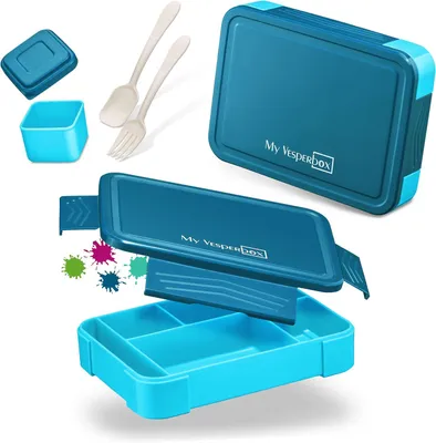 Produktbild von Lunchbox Bento Box, auslaufsicher, robust, 1 Fach, blau, für Kinder