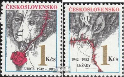 Produktbild von Briefmarken Tschechoslowakei 1982 Mi 2667-2668 (kompl.Ausg.) postfrisch Lidice
