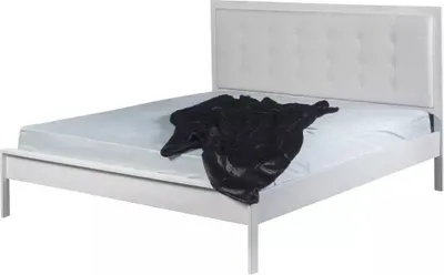 Produktbild von Metallbett Florence, Polsterkopfteil – 160 x 220 cm / weiß