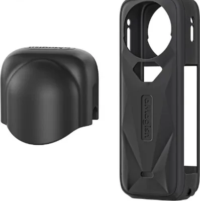 Zdjęcie produktu dla INF Insta360 X5 Silikonowe Etui Ochronne Obudowa + Osłona Obiektywu Czarny