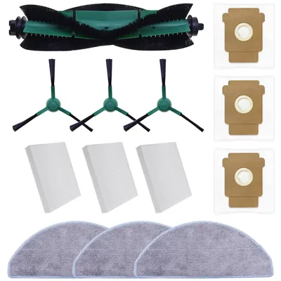 Imagen del producto de Kit de repuestos VERCO para iRobot Roomba 105: incluye cepillos, filtros, bolsas y paños de limpieza
