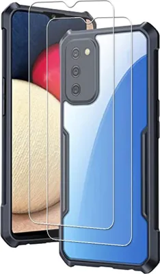 Produktbild von Hülle für Samsung Galaxy A03s Hülle Schwarz Rahmen + 2x Panzerglas