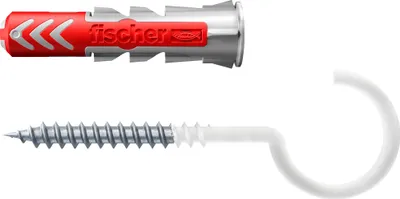 Produktbild von fischer DuoPower 10 x 50 RH G mit Rundhaken, groß, nylonbeschichtet