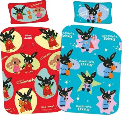 Obrázek produktu pro Bing Bunny - oboustranné povlečení "Hoppity Voosh" TC194 (batole) (barevné)