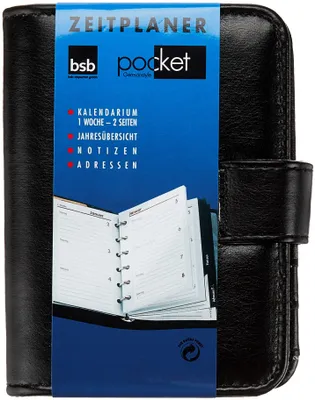 Immagine prodotto di Orario "Pocket - Classic" - A7, foglio morbido nero