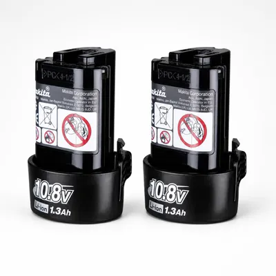 Produktbild von 2x Makita BL1013 Original Akku 10,8V 1,3Ah – Li-Ion 1300mAh Werkzeugakku – Doppelpack / 2er Set – 194550-6, KI-generiertes Bild