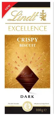 Obrázek produktu pro Lindt EXCELLENCE Crispy Biscuit Dark, 100 g