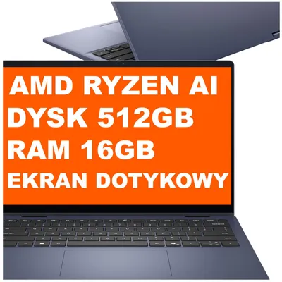 Produktbild von Laptop Dell 14 Plus 2w1 / LDB04255-A376BLU-PUS / Ryzen AI 5 / 16GB / 512GB / Radeon 840M / 2k / Win 11 / Niebieski