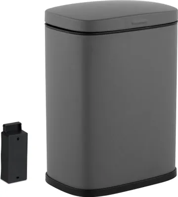Image de Poubelle de salle de bain murale, 3 L, couvercle à fermeture douce