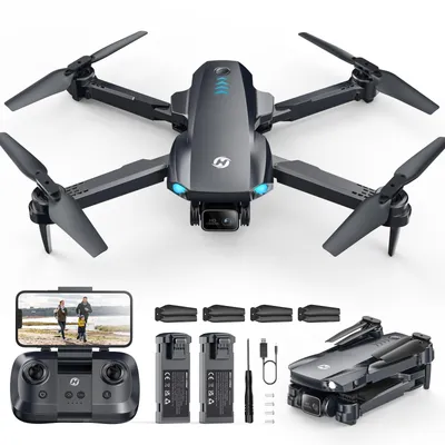 Produktbild von HolyStone Faltbare Drohne mit 1080P Kamera für Anfänger , optischem Fluss & 2 Akkus