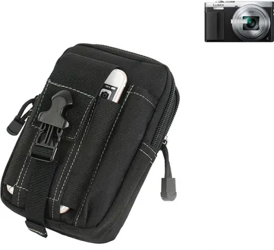 Produktbild von K-S-Trade Holster Kamera-Tasche kompatibel mit Panasonic Lumix DMC-TZ71  Gürtel-Tasche mit Extrafächer schwarz 1x
