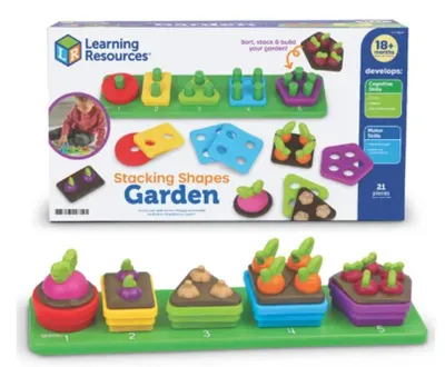 Productafbeelding van Leerzame vormpuzzel, tuinversie, geschikt voor kinderen vanaf 1,5 jaar, plastic, meerkleurig