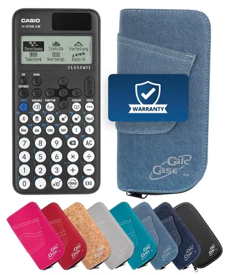 Produktbild von Casio FX-87 DE CW Taschenrechner mit Schutztasche hellblau