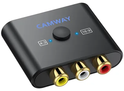 Produktbild von AV-HDMI-Konverter Adapter - 1080p - 4:3/16:9-Umschalter - Schwarz - Für Retro-Konsolen