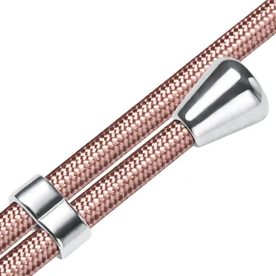Produktbild von Handykette Backcover-Schutzhülle mit Band (Metall silberfarben) für Samsung Galaxy S10e - roségold