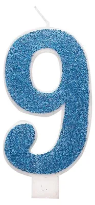 Produktbild von Geburtstagskerze Zahl 9, blau