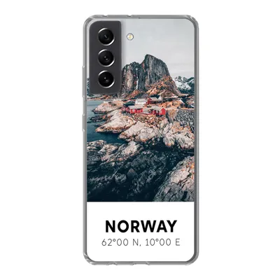 Produktbild von MuchoWow® Handyhülle Schutzhülle Hülle für Samsung Galaxy S21 FE Norwegen - Wasser - Bergen Silikon Softcase Handy Hülle - Mobiltelefonhülle
