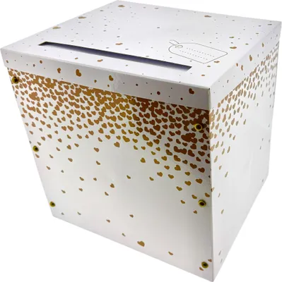 Produktbild von Geschenkbox mit Umschlägen – Hochzeitsgeschenkebox – Hochzeit – Geldumschlagbox – 25 x 30 x 30 cm