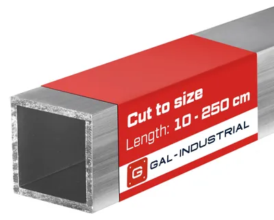 Immagine prodotto di GAL-INDUSTRIAL | Tubo quadrato in alluminio - 15x15x1 mm - 10 cm - Taglio su misura