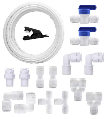 Wasseranschluss-Set für Kühlschrank, 14-teilig, 1/4 Zoll