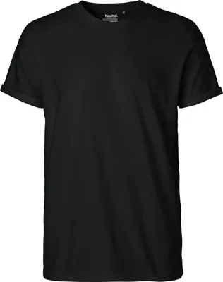 Produktbild von Neutral O60012 | Herren Roll Up Sleeve T-Shirt / 100% Fairtrade Baumwolle - Farbe: Black - Größe: L