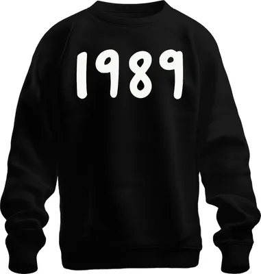 Obrázok produktu pre Ročník 1989 Retro 90s Rok narodenia darček Vintage narodeniny Uni mikina pulóver, čierna, M