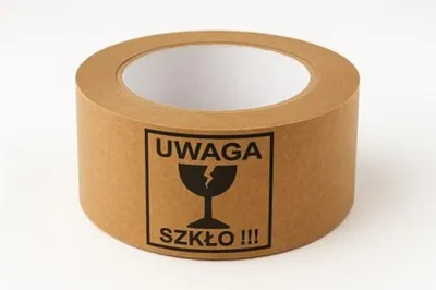 Zdjęcie produktu dla EKO Taśma Papierowa UWAGA SZKŁO 50mm/45m