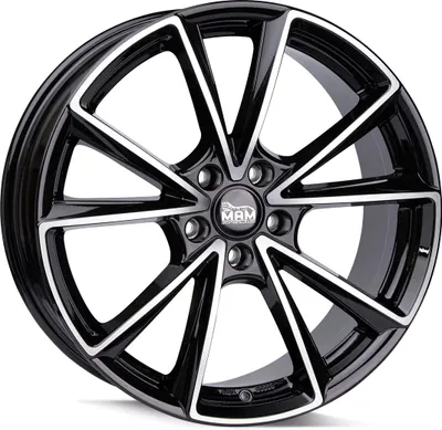 Produktbild von 18 Zoll MAM A5 5x112 ET35 Alufelgen BLACK FRONT POLISH