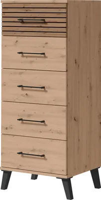 Produktbild von Albello Kommode Carli Kommode für das Schlafzimmer Kommode für das Wohnzimmer Schwarz Eiche 48x115x40
