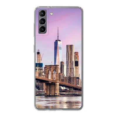 Produktbild von MuchoWow® Handyhülle Schutzhülle Hülle für Samsung Galaxy S21 Plus Brooklyn Bridge und die New Yorker Skyline Silikon Softcase Handy Hülle - Handy-Tasche
