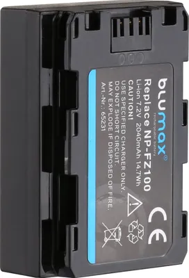 Produktbild von Blumax Akku | für Sony NP-FZ100 Digitalkamera | Kapazität 2040mAh |Spannung 7,2Volt | Video- und Kamerazubehör