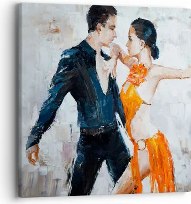 Produktbild von Bild auf Leinwand - Leinwandbild - tanzen sie - 40x40cm - Wand Bild - Wanddeko - Wandbilder - Leinwanddruck - Bilder - Kunstdruck - Wanddekoration - Leinwand bilder - Wandkunst - AC40x40-3772