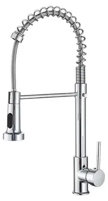 Immagine prodotto di Rubinetto per lavello da cucina, orientabile a 360°, due modalità di erogazione dell'acqua, cromato