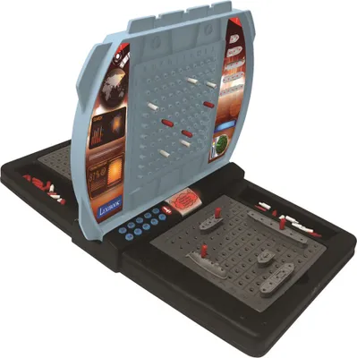 A Battleship electronic game board is displayed on a white background.