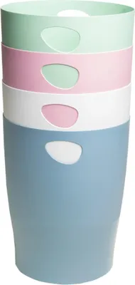 Produktbild von Exacompta 8x Papierkorb Ecobin AutentiK - Farben sortiert - 453303D