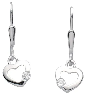 Produktbild von Miamar 02.KS134 Mädchen Ohrringe Herz Silber Zirkonia weiß