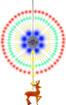 Produktbild von Weihnachtslichterketten, Buntes Licht, 8 Beleuchtungsmodi, Feuerwerksförmige Lichter, Dekorationsanhänger, IP65 Wasserdicht, USB Elch