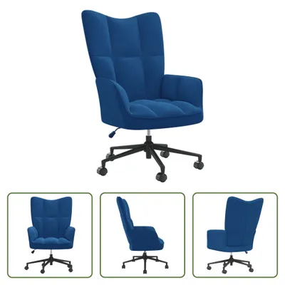 Produktbild von The Living Store Relaxsessel Blau Samt