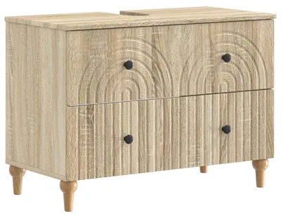 Zdjęcie produktu dla Szafka pod umywalkę vidaXL ALKMAAR, sosna Sonoma, 82 x 41 x 59 cm