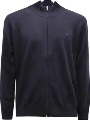 Obrázek produktu pro 1920Az Maglione Uomo Brooksfield Man Vlněný Svetr Na Zip Modrý